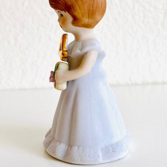 1982 Enesco Growing Up Birthday Girls Figurine - Age 4 - Cake Topper - Picture 3 of 8